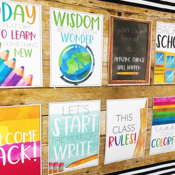 Back To School Classroom Posters - 5 Minute Bulletin Board! Back To School Classroom Posters - 5 Minute Bulletin Board!