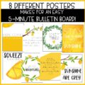 Summer Lemons Classroom Posters - 5 Minute Bulletin Board!