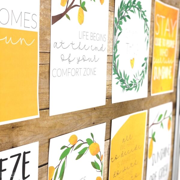 Summer Lemons Classroom Posters - 5 Minute Bulletin Board! Summer Lemons Classroom Posters - 5 Minute Bulletin Board!