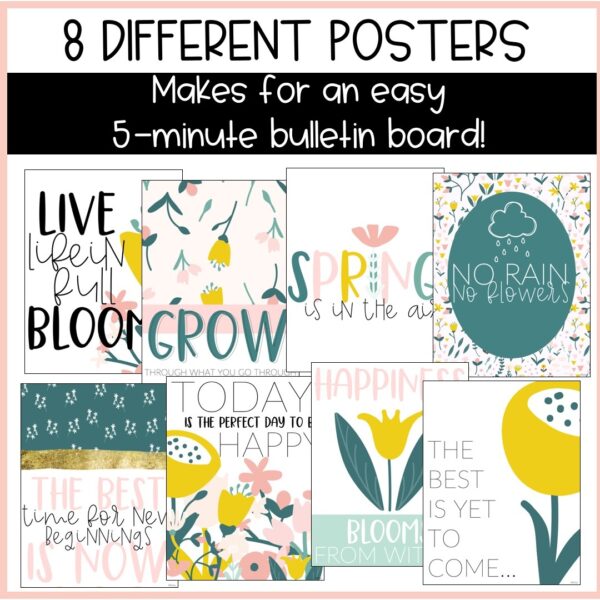 Spring Classroom Posters - 5 Minute Bulletin Board! Spring Classroom Posters - 5 Minute Bulletin Board!