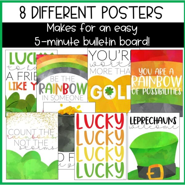 St. Patrick's Day Classroom Posters - 5 Minute Bulletin Board! St. Patrick's Day Classroom Posters - 5 Minute Bulletin Board!