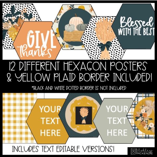 Thanksgiving Plaid Classroom Posters - Editable! Thanksgiving Plaid Classroom Posters - Editable!