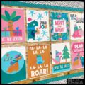 Christmas Dinosaur Theme Classroom Posters - Editable!