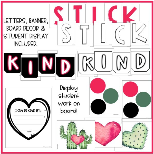 Valentine's Day Bulletin Board or Door Decor - Cactus Theme Valentine's Day Bulletin Board or Door Decor - Cactus Theme