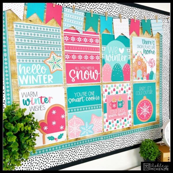 Winter Cookies Classroom Posters - Text Editable! Winter Cookies Classroom Posters - Text Editable!