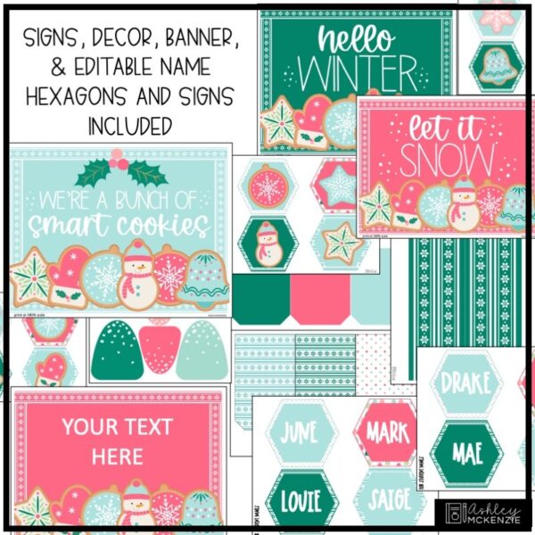 Winter Cookies Classroom Door Decor Kit Winter Cookies Classroom Door Decor Kit