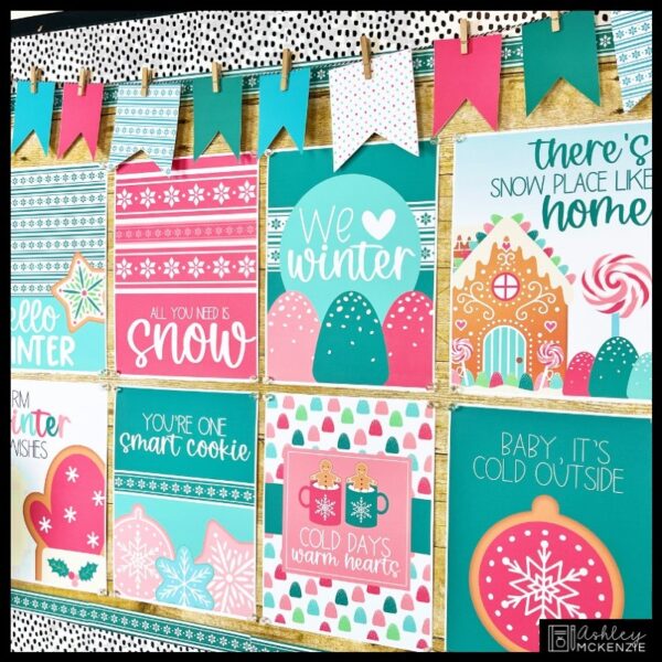 Winter Cookies Classroom Posters - Text Editable! Winter Cookies Classroom Posters - Text Editable!