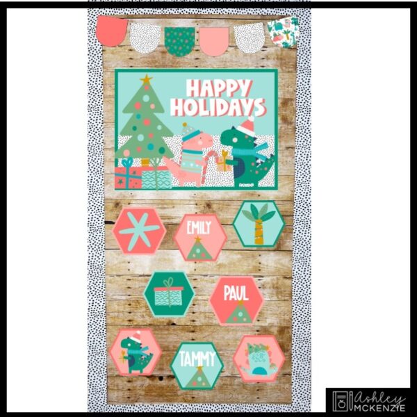Christmas Dinosaur Theme Classroom Door Decor Kit Christmas Dinosaur Theme Classroom Door Decor Kit