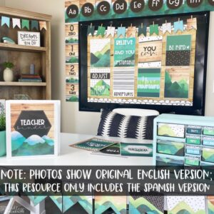 Spanish Scandi Mountains Classroom Decor Bundle