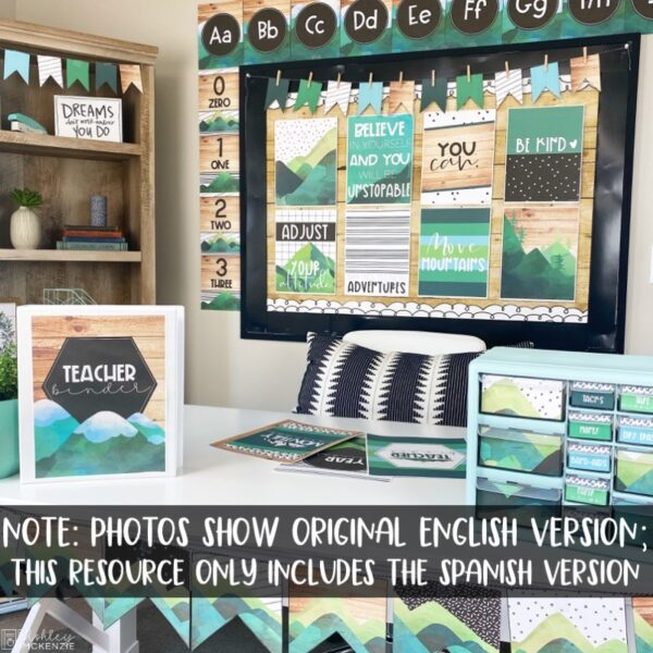 Spanish Scandi Mountains Classroom Decor Bundle Spanish Scandi Mountains Classroom Decor Bundle