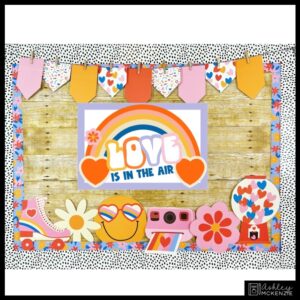 Valentine’s Day Kindness Week Bulletin Board Decor – Retro Theme Valentine's Day Kindness Week Bulletin Board Decor - Retro Theme
