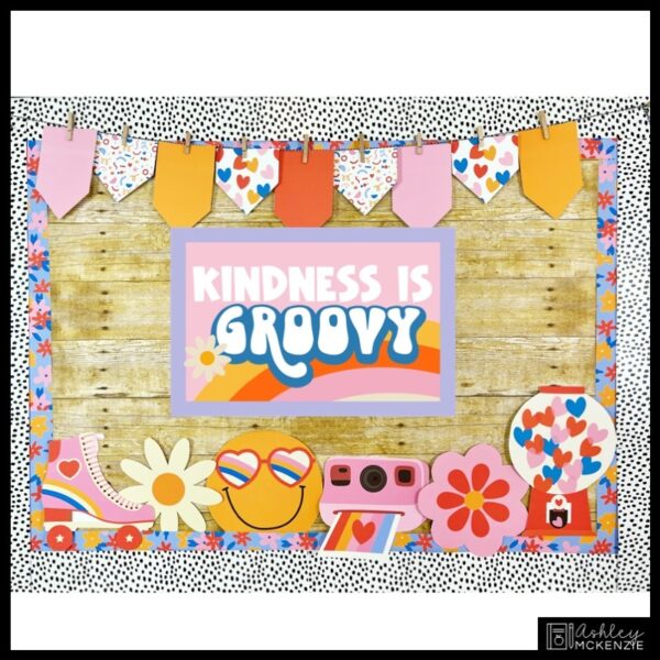 Valentine's Day Kindness Week Bulletin Board Decor - Retro Theme Valentine's Day Kindness Week Bulletin Board Decor - Retro Theme