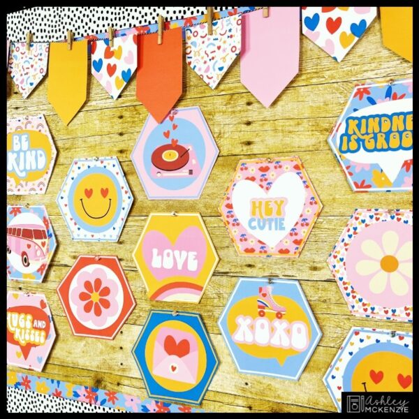 Valentine's Day Kindness Week Classroom Posters - Retro Theme Valentine's Day Kindness Week Classroom Posters - Retro Theme