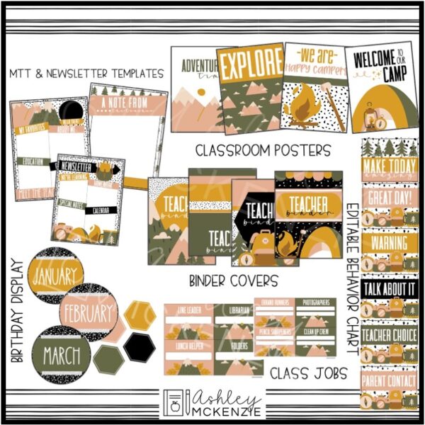 Camping Adventure Classroom Decor Bundle Camping Adventure Classroom Decor Bundle