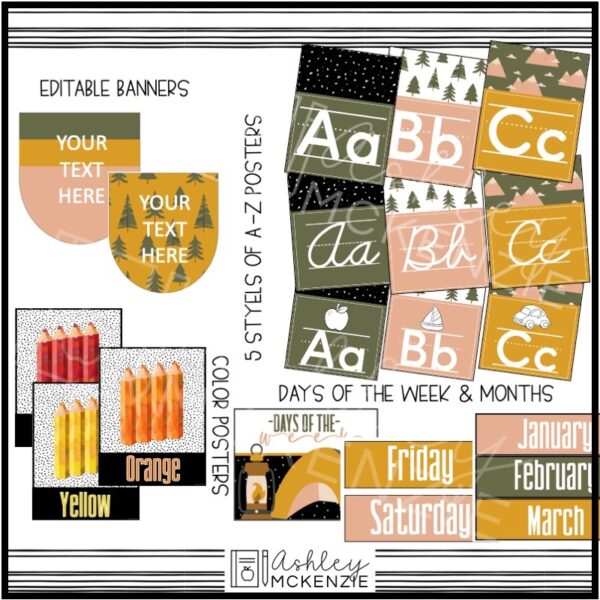 Camping Adventure Classroom Decor Bundle Camping Adventure Classroom Decor Bundle