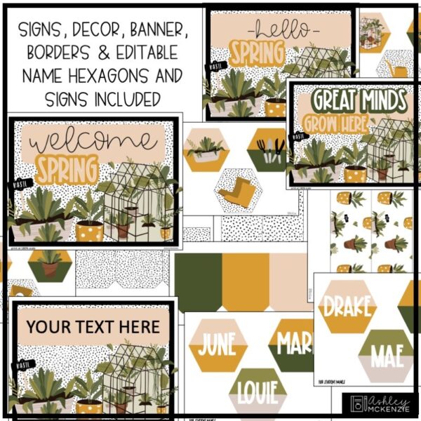 Spring Garden Classroom Door Decor Kit Spring Garden Classroom Door Decor Kit