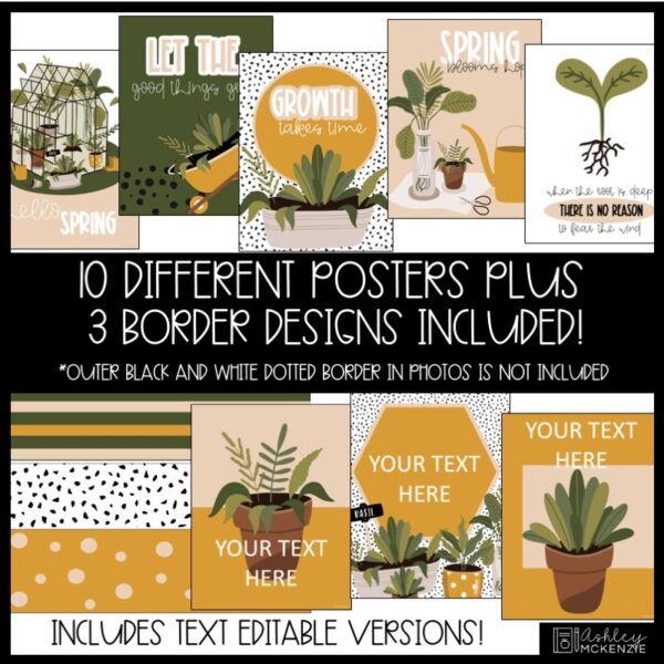 Spring Garden Classroom Posters Spring Garden Classroom Posters