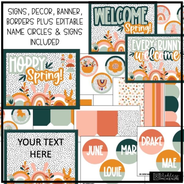 Hoppy Spring Classroom Door Decor Kit Hoppy Spring Classroom Door Decor Kit