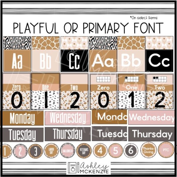 Boho Neutral Animal Print Classroom Decor Bundle Boho Neutral Animal Print Classroom Decor Bundle