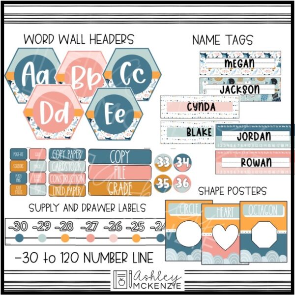Boho Ocean Classroom Decor Bundle Boho Ocean Classroom Decor Bundle