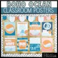 Boho Ocean Classroom Decor | Classroom Posters - Editable!