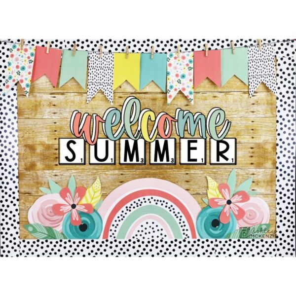 Boho Rainbow Spring Bulletin Board or Door Decor Boho Rainbow Spring Bulletin Board or Door Decor