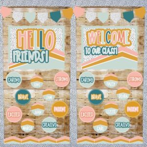 Calm Terrazzo Classroom Door Decor Kit