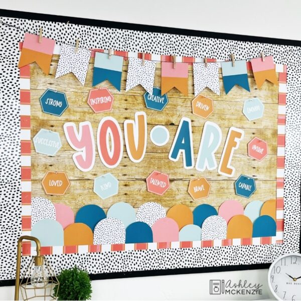 Calm Terrazzo Bulletin Board, Posters, A-Z Bulletin Board Letters, and Door Decor Mini Bundle Calm Terrazzo Bulletin Board, Posters, A-Z Bulletin Board Letters, and Door Decor Mini Bundle