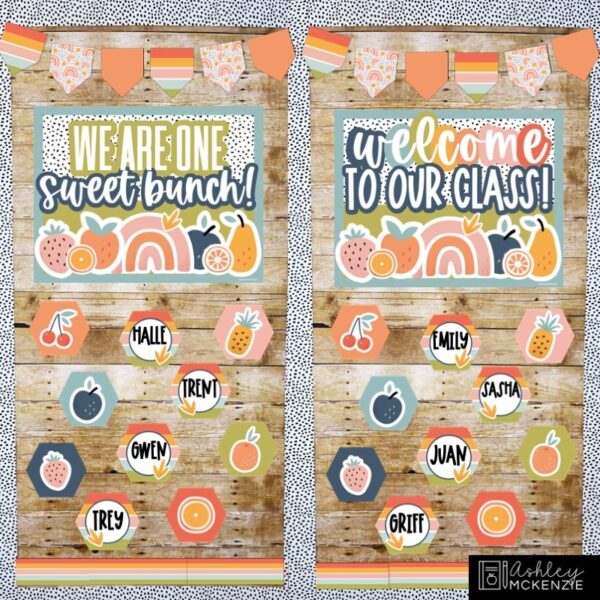 Modern Fruity Classroom Door Decor Kit Modern Fruity Classroom Door Decor Kit