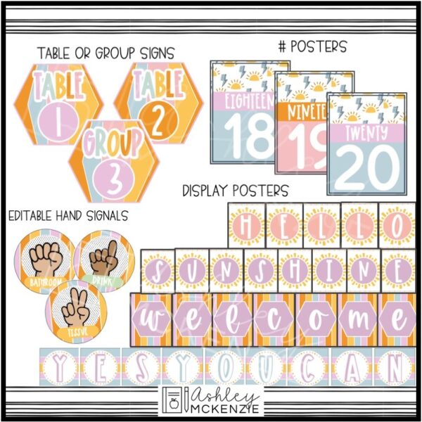 Hello Sunshine Classroom Decor Bundle Hello Sunshine Classroom Decor Bundle