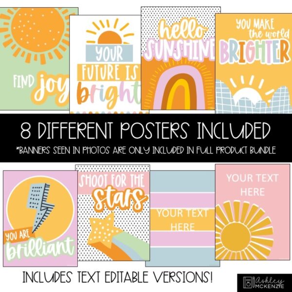 Hello Sunshine Classroom Decor | Classroom Posters - Editable! Hello Sunshine Classroom Decor | Classroom Posters - Editable!