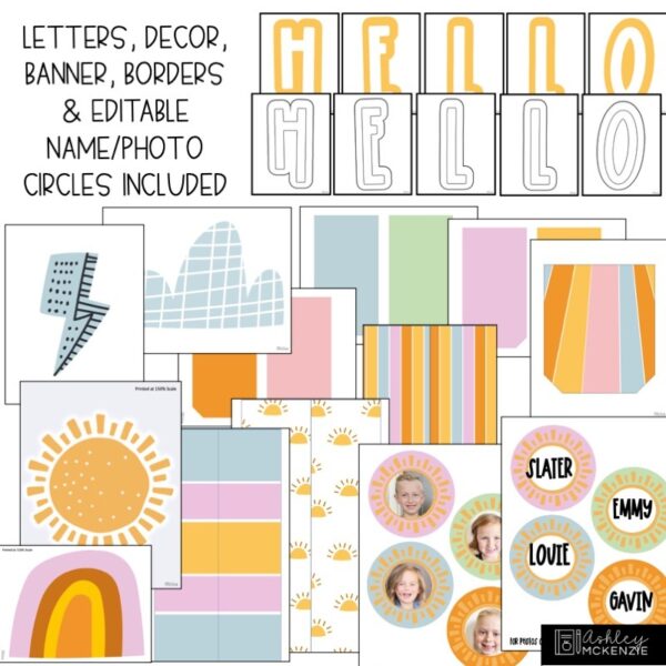 Hello Sunshine Back to School Bulletin Board Kit Hello Sunshine Back to School Bulletin Board Kit