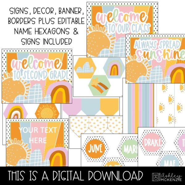 Hello Sunshine Classroom Door Decor Kit Hello Sunshine Classroom Door Decor Kit