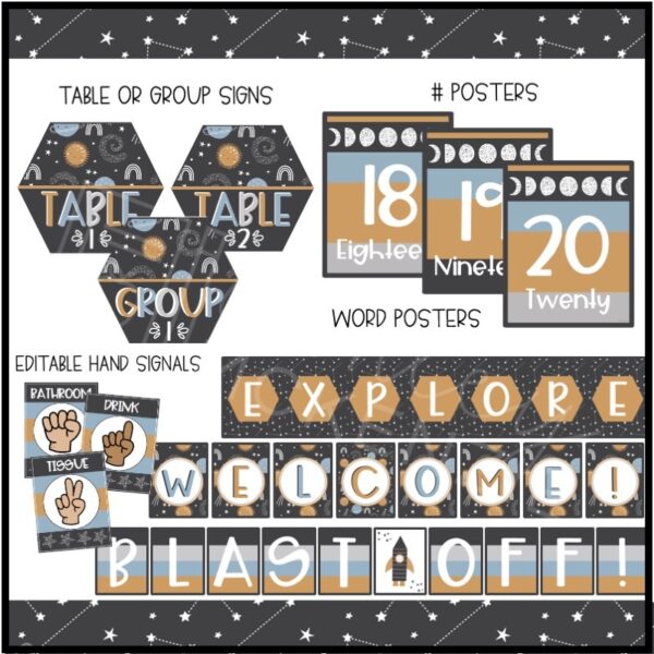 Space Classroom Decor Bundle Space Classroom Decor Bundle