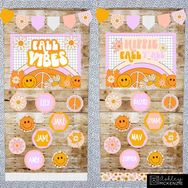 Retro Fall Bulletin Board, Posters, A-Z Bulletin Board Letters, and Door Decor Bundle Retro Fall Bulletin Board, Posters, A-Z Bulletin Board Letters, and Door Decor Bundle