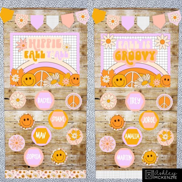 Retro Fall Classroom Door Decor Kit Retro Fall Classroom Door Decor Kit