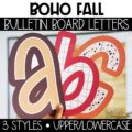 Boho Fall A-Z Bulletin Board Letters, Punctuation, and Numbers