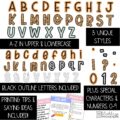 Fall Pumpkins A-Z Bulletin Board Letters, Punctuation, and Numbers