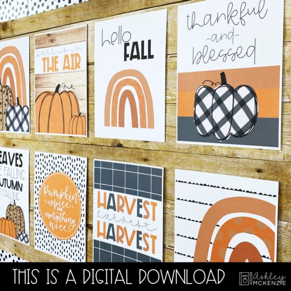 Fall Pumpkins Bulletin Board, Classroom Posters, and A-Z Bulletin Board Letters Bundle Fall Pumpkins Bulletin Board, Classroom Posters, and A-Z Bulletin Board Letters Bundle