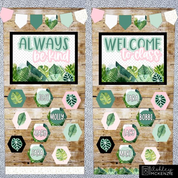 Modern Tropical Classroom Decor Bundle Modern Tropical Classroom Decor Bundle