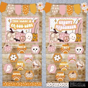 Retro Halloween Classroom Door Decor Kit