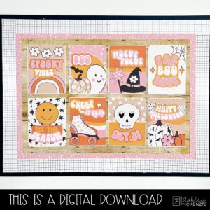 Retro Halloween Classroom Posters - Editable!