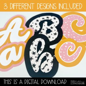 Retro Halloween A-Z Bulletin Board Letters, Punctuation, and Numbers