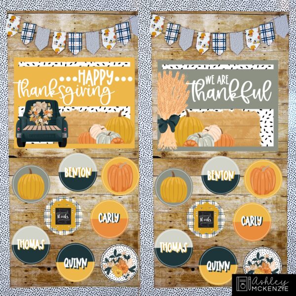 Thanksgiving Plaid Classroom Decor Bundle Thanksgiving Plaid Classroom Decor Bundle