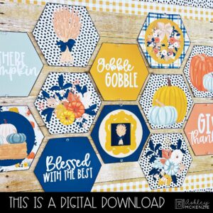 Thanksgiving Plaid Classroom Decor Bundle