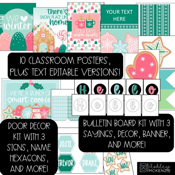 Winter Cookies Classroom Decor Bundle Winter Cookies Classroom Decor Bundle