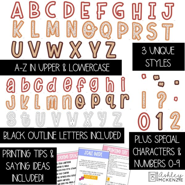 Boho Fall A-Z Bulletin Board Letters, Punctuation, and Numbers Boho Fall A-Z Bulletin Board Letters, Punctuation, and Numbers