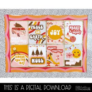 Christmas Retro Theme Classroom Decor Bundle Christmas Retro Theme Classroom Decor Bundle