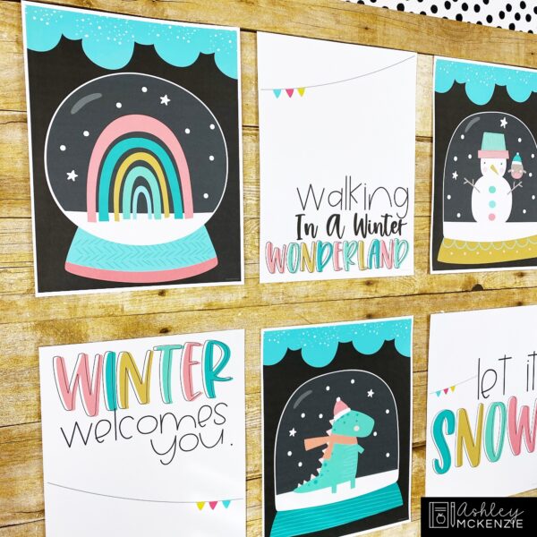 Winter Snow Globe Bulletin Board, Classroom Posters, and A-Z Bulletin Board Letters Bundle Winter Snow Globe Bulletin Board, Classroom Posters, and A-Z Bulletin Board Letters Bundle