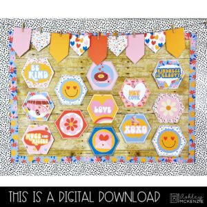 Retro Valentine's Day Kindness Week Classroom Decor Bundle